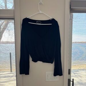 Blue Life Black Blouse